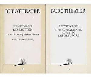 Burgtheater Wien. 2 Titel. 1.) Band 6: Bertolt Brecht, Die Mutter, Leben der Revolutionärin Pelag...