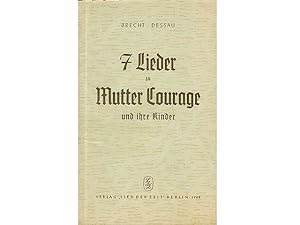 Konvolut Bertolt Brecht. Lieder, Gedichte". 5 Titel. 1.) Brecht/Dessau: 7 Lieder zu Mutter Coura...