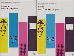 Berufsausbildung Polygrafie. 2 Titel. 1.) Siegfried Rühle; Dietrich Kühn: Farbe und Druckerzeugni...