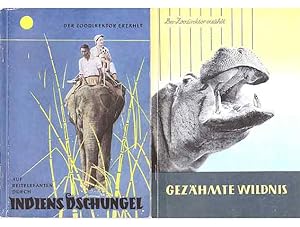 Konvolut "Tiere in Wildnis, Zoo, Museum". 7 Titel. 1.) Wolfgang Ullrich: Auf Reitelefanten durch ...