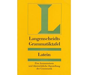 Büchersammlung ?Langenscheidts Grammatiktafel". 4 Titel. 1.) Dr. Georg Schörner: Grammatiktafel L...
