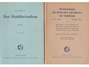 Büchersammlung Bauen mit Beton und Stahlbeton". 6 Titel. 1.) Leitsätze für Betonbaustellen, zusa...