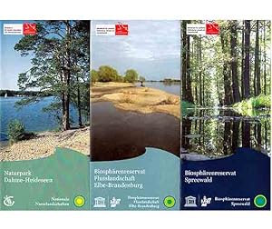 Bild des Verkufers fr Konvolut "Naturschutzgebiete". 5 Titel. 1.) Naturparks in Deutschland, Allianz, o. J. (Anfang der 80er Jahre, ohne neue Bundeslnder) 2.) Heynert, H.: Blhende Bergheimat. Streifzge durch die Pflanzenwelt der Mittelgebirge im Herzen Europas. Mit 120 Farbfotos vom Verfasser 3.) Naturschutzgebiet Georgenfelder Hochmoor im Gemeindeverband Altenberg, dreiseitig gefaltetes Leporello. Herausgeber: Zentrale Kurverwaltung Geising des Gemeindeverbandes Altenberg. Druck Altenberg. o. J. (1987?) 4.) Hans Gnzl: Das Naturschutzgebiet Federsee. Geschichte und kologie des grten Moores Sdwestdeutschlands, Karton-Umschlag. Aus der Reihe: Fhrer durch Natur- und Landschaftsschutzgebiete Baden Wrttembergs. Landesanstalt fr Umweltschutz Baden-Wrttemberg. Druck Ungeheuer Ludwigsburg 1983 5.) Naturparks/Nationalparks, Biosphrenreservate, Flyersammlung: Naturpark Westhavelland, Naturpark Mrkische Schweiz, Naturpark Stechlin-Ruppiner Land, Naturpark Uckermrkische Seen, NaturparkNiederlausitzer Lan zum Verkauf von Agrotinas VersandHandel