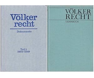 Büchersammlung "Völkerrecht. Lehrbücher und Dokumente". 6 Titel (8 Bücher). 1.) Völkerrecht Lehrb...