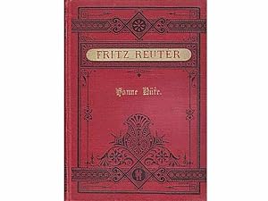 Bild des Verkufers fr Bchersammlung "Fritz Reuter". 4 Titel. 1.) Fritz Reuter: Erster Band des grossen Mecklenburgers nationales und demokratisches Erbe, Ausgewhlt und eingeleitet von Konrad Eilers 2.) Fritz Reuter: Zweiter Band des grossen Mecklenburgers nationales und demokratisches Erbe, Ausgewhlt und eingeleitet von Konrad Eilers 3.) Hanne Nte un de ltte Pudel, 'Ne Vagel un Minschen geschicht von Fritz Reuter, Besonderer Abdruck aus der Volks=Ausgabe der smmtl. Werke 4.) Fritz Reuter: Das Leben im Paradiese, Romane und Geschichten aus dem alten Mecklenburg, Durchluchting, De Urgeschicht von Meckelnborg, Zwei Geschichten um Onkel Matthes, Abendteuer des Enspekter Brsig, Ein Heimatloser in Mecklenburg, Hochdeutsche bertragung von Friedrich und Barbara Minssen zum Verkauf von Agrotinas VersandHandel