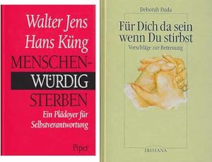 Immagine del venditore per Konvolut "ber Leben und Sterben". 14 Titel. 1.) Walter Jens; Hans Kng: Menschenwrdig sterben, Ein Pldoyer fr Selbstverantwortung 2.) Deborah Duda: Fr Dich da sein, wenn Du stirbst, Vorschlge zur Betreuung, Irisiana, Hugendubel Mnchen, 4. Auflage/1993 3.) Geh deinen Weg, Texte von Margot Bickel zu den Bildern von Hermann Steigert 4.) Albrecht Goes: Unsere letzte Stunde, Eine Besinnung 5.) ber die Herrlichkeit des christlichen Sterbens, Die heilige lung als letzte Vollendung der Taufherrlichkeit 6.) Joachim Fuchsberger: Altwerden ist nichts fr Feiglinge 7.) Leben und Sterben in Menschenwrde, Freidenker Nr. 2 90, Juni/1990, 49. Jahrgang 8.) Abschiedsbriefe. Herausgegeben und mit einem Essay von Katja Behrens. Fischer Taschenbuch venduto da Agrotinas VersandHandel