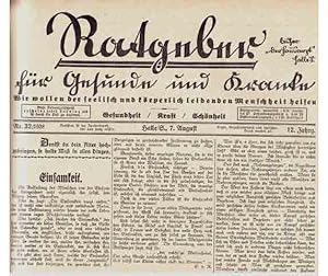 Ratgeber für Gesunde und Kranke. 12. Jahrgang/1938. Nr. 1 bis 52. Komplett. Gebunden