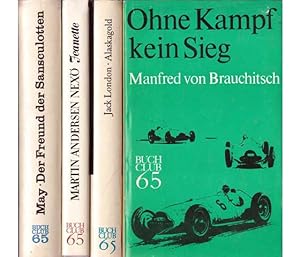 Seller image for Bchersammlung "Buchclub 65". 4 Titel. 1.) Manfred von Brauchitsch: Ohne Kampf kein Sieg 2.) Jack London: Alaskagold, Illustriert von Horst Bartsch 3.) Martin Andersen Nex: Jeannette, Erinnerungsroman, Illustriert von Werner Schinko 4.) Ferdinand und Kte May: Der Freund der Sansculotten, Roman um Jean Paul Marat for sale by Agrotinas VersandHandel