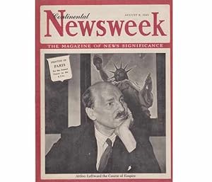 Zeitschriften-Sammlung Continental Newsweek. The U. S. Magazin of News Significance". 6 Titel. 1...