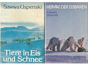 Büchersammlung "Tiere im Eis". 2 Titel. 1.) Heimat der Eisbären, 1. Auflage/1979 2.) Tiere in Eis...