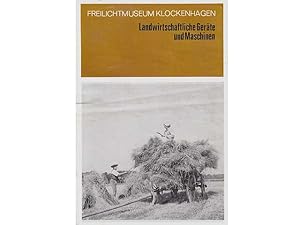 Freilichtmuseum Klockenhagen. Landwirtschaftliche Geräte und Maschinen, Faltblatt mit neun s/w Fotos