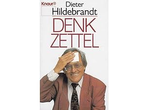 Image du vendeur pour Konvolut "Dieter Hildebrandt/Politisches Kabarett". 4 Titel. 1.) Dieter Hildebrandt: Denkzettel, Zeichnungen von Dieter Hanitzsch, vollstndige Taschenbuchausgabe September 1994 2.) "Die Weltbhne" vom 1. September 1987 mit dem Artikel "Kabarett in Mnchen" von Matthias Biskupek. 3.) "Ohne Wissen NSDAP-Mitglied? Heinz Fehlauer ber die Regeln der Aufnahme in die Nazi-Partei" (Neues Deutschland vom 26. Juli 2007). 4.) "Alles, nur nicht hoch hinaus. Heute wird der Kabarettist Dieter Hildebrandt 85 Jahre alt" (Neues Deutschland vom 23. Mai 2012) mis en vente par Agrotinas VersandHandel