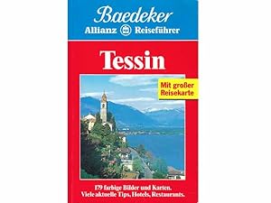Konvolut "Reiseführer". 3 Titel. 1.) Tessin, Baedeker, Allianz Reiseführer, 179 farbige Bilder un...