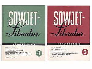 Sowjetliteratur. Monatszeitschrift des sowjetischen Schriftstellerverbandes. Hefte 4 und 5/1960. ...