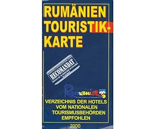 Rumänien-Touristik-Karte. Verzeichnis der Hotels von Nationalen Tourismusbehörden empfohlen. In d...