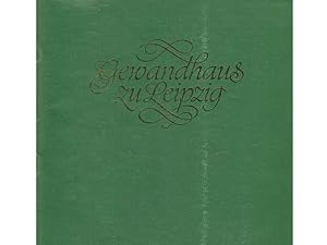 Konvolut "Gewandhaus zu Leipzig". 10 Titel. 1.) Rudolf Skoda: Neues Gewandhaus Leipzig - Baugesch...