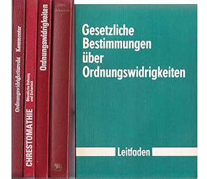 Büchersammlung DDR. Grundlagen von Ordnungswidrigkeiten und Ordnungsstrafverfahren". 6 Titel. 1....