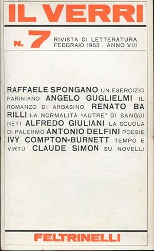 DUE POESIE E UNA LETTERA SULLA "CERTOSA", Sul numero 7 - 1963 - (pagine 37-43) della rivista IL V...