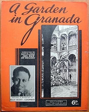 A Garden in Granada. Vintage Sheet Music