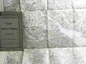Bild des Verkufers fr Karte des Bodensees mit Umgebung. - Mastab 1:200.000. zum Verkauf von Antiquariat Deinbacher