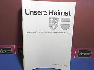 Unsere Heimat. - Jahrgang 61, 1990, Heft 1 - Zeitschrift des Vereines für Landeskunde von Niederö...
