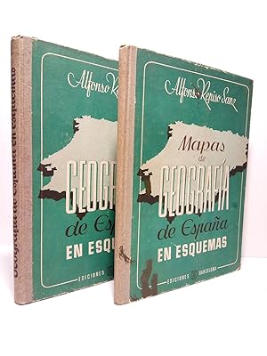 Geografía de España en esquemas. (Física, económica, histórica, politica, artística y folklorica)...