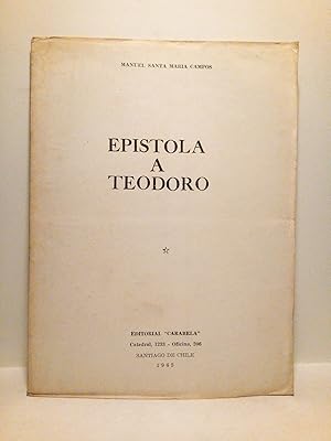 Bild des Verkufers fr Epstola a Teodoro. (Poesas) zum Verkauf von Librera Miguel Miranda
