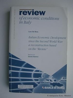 Immagine del venditore per Review of Economic Conditions in Italy --- Italian Economic Development Since the Second World War: a Reconstruction Based on the " Review " --- Year 1997, Number 2 ( July - December ). venduto da Antiquariat Hans-Jrgen Ketz