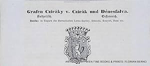 CZIRÁKY v. CZIRÁK und DÉNESFALVA- Grafen Cziráky v. Czirák und Denesfalva