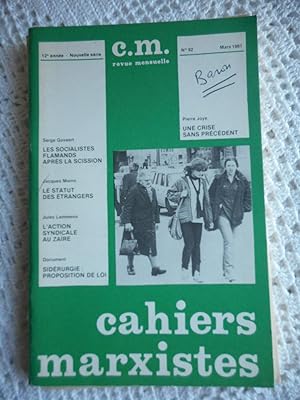 Image du vendeur pour Cahiers marxistes - numero 92 - Mars 1981 mis en vente par Frederic Delbos