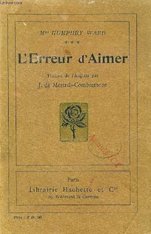 Bild des Verkufers fr L'ERREUR D'AIMER zum Verkauf von Le-Livre