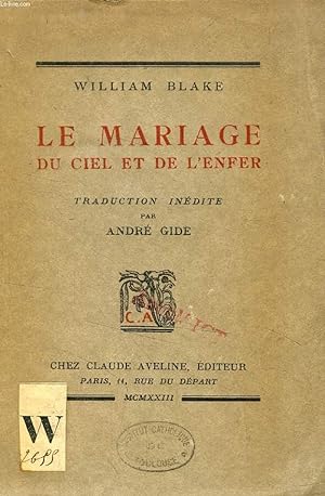 Image du vendeur pour LE MARIAGE DU CIEL ET DE L'ENFER mis en vente par Le-Livre