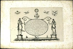 Engraved hand bill with 'Explanation of the Emblems' with Symbols of the Independent Order of Odd...