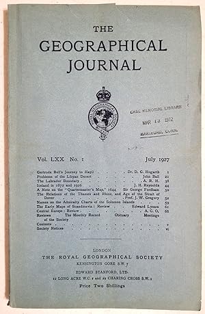 Gertrude Bell's Journey to Hayil by Dr. Hogarth in the Proceedings of the Royal Geographical Soci...