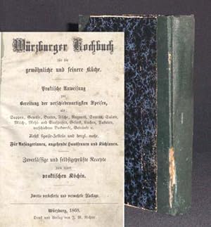 Bild des Verkufers fr Wrzburger Kochbuch fr die gewhnliche und feinere Kche. zum Verkauf von Antiquariat Hilbert Kadgien