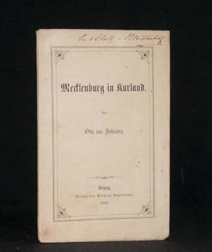 Seller image for Mecklenburg in Kurland. for sale by Antiquariat Hilbert Kadgien