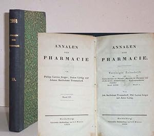 Seller image for Annalen der Pharmacie [Pharmazie]. Band XV [15]. for sale by Antiquariat Hilbert Kadgien