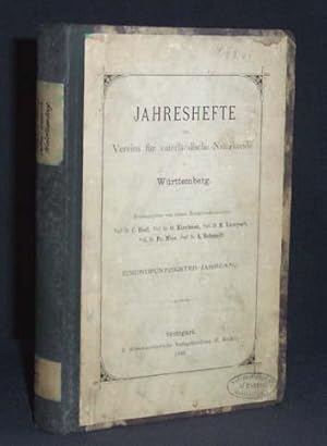 Seller image for Jahreshefte des Vereins fr vaterlndische Naturkunde in Wrttemberg. Einundfnfzigster [51.] Jahrgang. for sale by Antiquariat Hilbert Kadgien