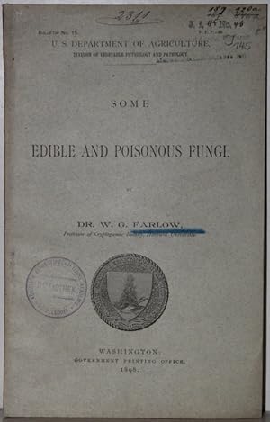 Seller image for Some edible and poisonous Fungi. (= Bulletin No. 15 of the U.S. Department of agriculture). for sale by Antiquariat  Braun