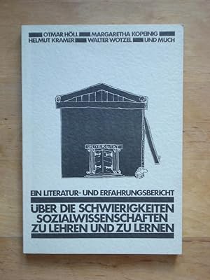 Seller image for ber die Schwierigkeiten Sozialwissenschaften zu lehren und zu lernen for sale by Antiquariat Birgit Gerl