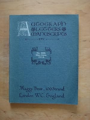 Rare and Interesting Autograph Letters, Signed Documents and Manuscripts - No. 326