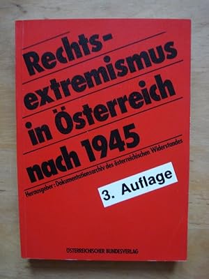 Bild des Verkufers fr Rechtsextremismus in sterreich nach 1945 zum Verkauf von Antiquariat Birgit Gerl