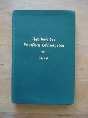 Bild des Verkufers fr Jahrbuch der Deutschen Bibliotheken - Jahrgang 20 zum Verkauf von Antiquariat Birgit Gerl