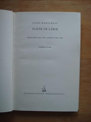 Imagen del vendedor de Flte im Lrm - Gedichte aus den Jahren 1945 - 1960 - Endgltige Fassung a la venta por Antiquariat Birgit Gerl