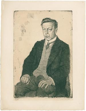 Imagen del vendedor de Konrad Ansorge (1862-1930). Pianist. Dreiviertelfigur sitzend, nach links. a la venta por Galerie Joseph Fach GmbH