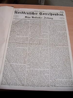 Norddeutscher Correspondent. Neue Rostocker Zeitung. 1849, 15.Juli - 1867, 30.Juni ( = alles Ersc...