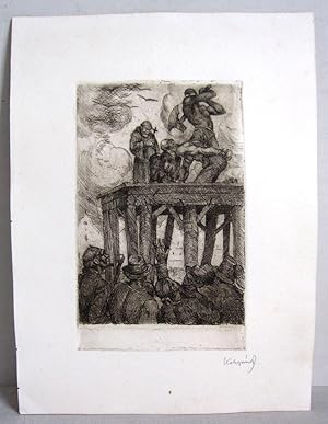 Bild des Verkufers fr Zsigmond Kolozsvri / Kolos-Vary, Sigismond - 6 Originale Radierungen / Original Etchings 1920 - 31x23 cm - signiert - Illustrationen aus der Reihe Sandor Petfi Apostol - 1920 zum Verkauf von Verlag IL Kunst, Literatur & Antiquariat