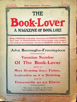 Seller image for The Book-Lover, A Magazine of Book Lore, No. 3, Vol. IV, July-August 1903 for sale by Epilonian Books