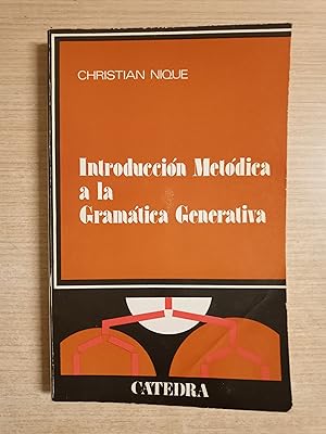 Seller image for INTRODUCCION MELODICA A LA GRAMATICA GENERATIVA for sale by Gibbon Libreria