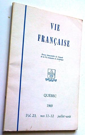 Vie française, revue bimestrielle de Conseil de la vie française en Amérique, vol. 23, nos 11-12,...